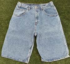 Vintage Levis Silvertab Jean Shorts Mens Size 32 Baggy Made in USA Blue Jorts