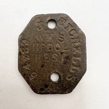 Genuine WW1 British Dog Tag Liverpool Regiment