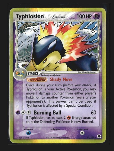 Typhlosion 12/101 Holo Rare DF Dragon Frontiers 2006 Nakamura DMG