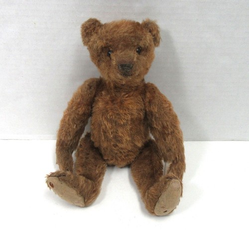 VINTAGE ANTIK STEIFF? MOHAIR TEDDYBÄR GELENKIG EXCELSIOR FÜLLUNG 12 ZOLL OHNE ETIKETT