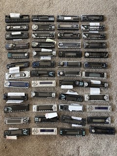Vintage Car Radio Faceplate Lot of 48 Kenwood JVC Sony Pioneer Panasonic