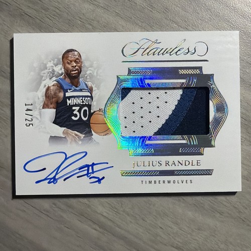 Julius Randle 2024-25 Panini Flawless Game Worn Patch Auto /25 Timberwolves