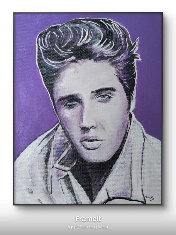 Original 8 x 10 Elvis Look Alike Acrylic Art Canvas Wall Painting