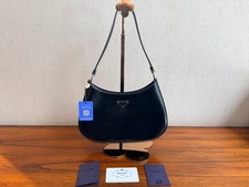 Prada Cleo Hobo Bag Shoulder Bag Black Calfskin Silver Hardware [Duties Paid]