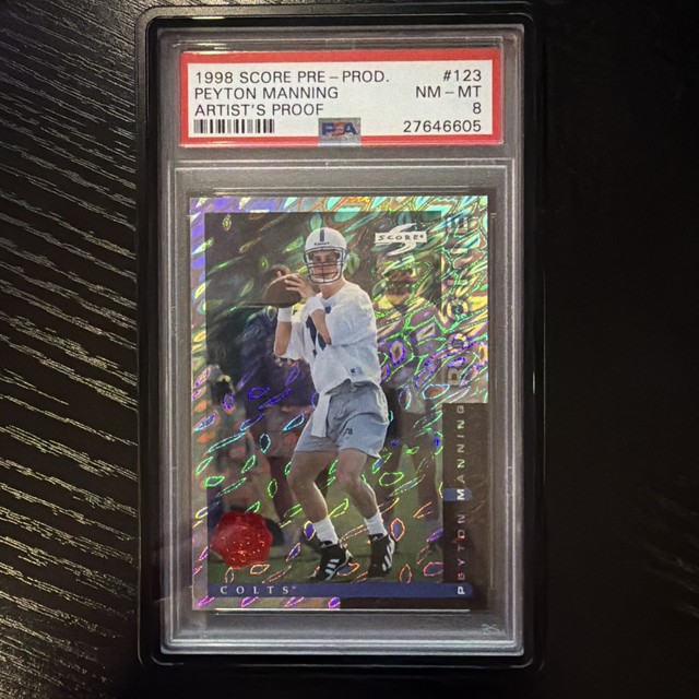 1998 - Score Artist's Proof - Peyton Manning - PP123 - PSA 8 Nm-mt - Rookie