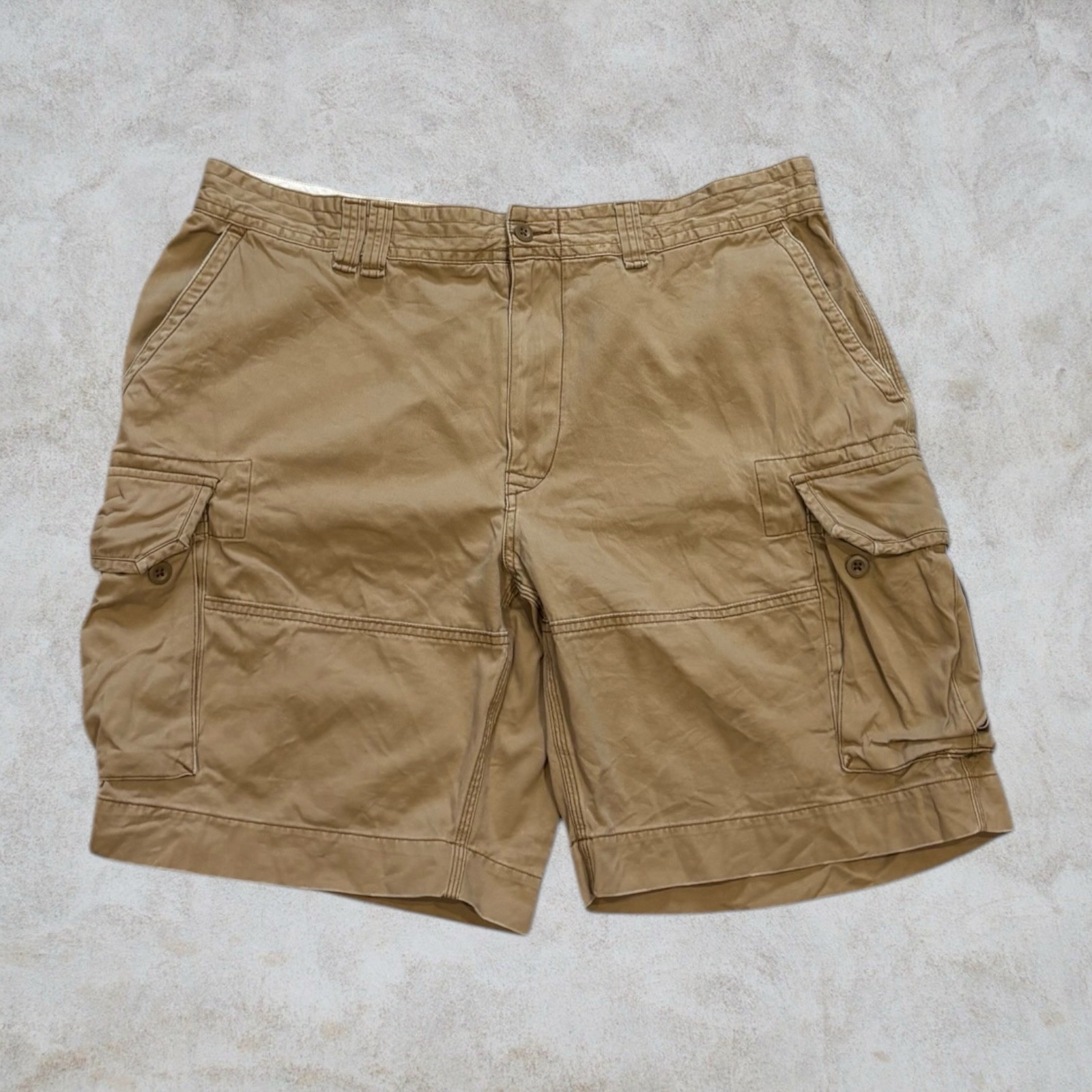 Vintage Polo Ralph Lauren Cargo Short Mens 42W Beige Military Paratrooper Preppy