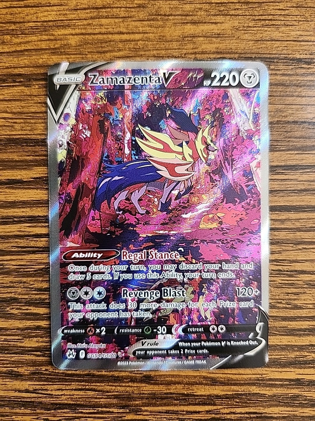 Pokémon TCG Zamazenta v Crown Zenith GG54/GG70 NM/M Condition