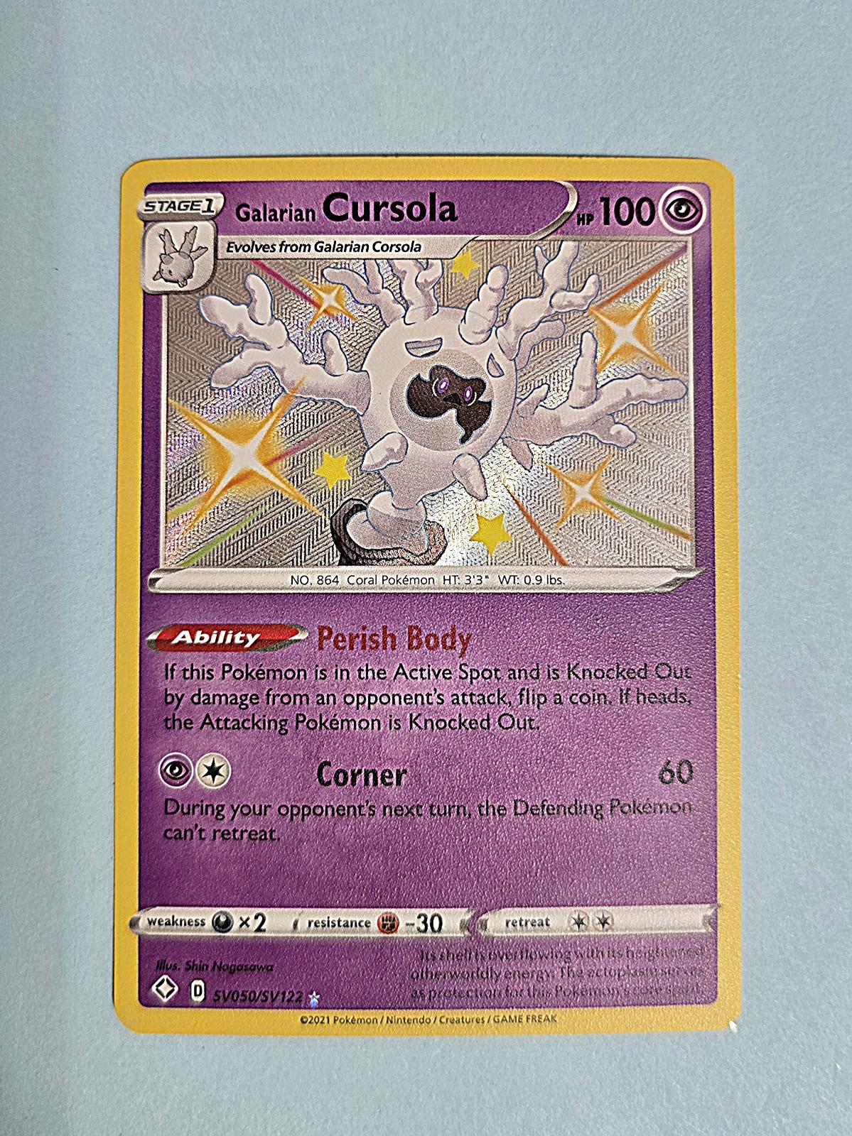 2021 Galarian Cursola SV050/SV122 - Holo Rare Shining Fates Shiny Vault NM/MINT
