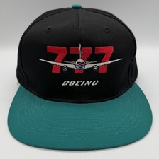 Vintage Boeing 777 90 s Snapback Aerospace Ca...