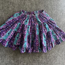 Vintage Roughrider by Circle T Western Skirt Large Teal Purple Southwestern USA