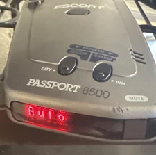 Escort Passport 8500  Radar Detector Red Display charger power supply Mount good
