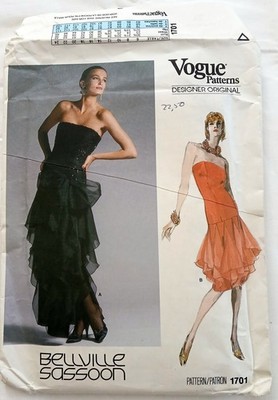 VOGUE PATTERNS Designer Original Belleville Sassoon 1701 Schnittvorlagen Kleider