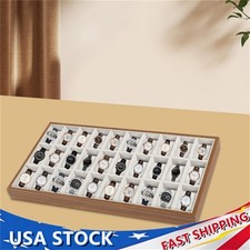 30Grids Watch Display Case Tray W/Pillow Storage Organizer Jewelry Display Case