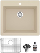 Karran USA QT-820-PK1 Quartz QT 25" Drop In Single Basin Quartz