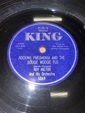 King 78 RPM Roy Milton - Rocking Pneumonia And The Boogie Woogie Flu 5069 E R&B