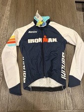 IRONMAN Triathlon Santini Cycling Jacket Full Zip Womens XS Made in Italy New