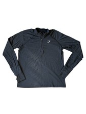 Gymshark Vital 1/4 Zip Pullover Gym Training Womens size M Black