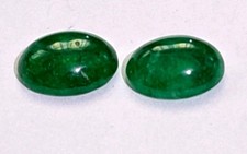 Pair of Green Aventurine Oval 4.75ct 10x8mm Cabochon Cut