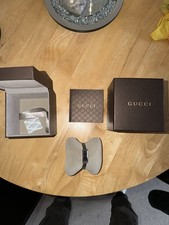 Gucci Women’s G Frame Stainless Steel Watch YA127504,Box Needs Battery  