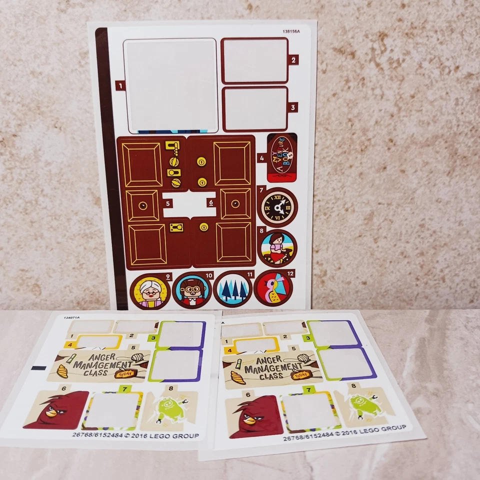Nuevo juego de pegatinas LEGO Family MI LIBRO DE AVENTURAS pegatina gestión de la ira falta Foto 2 de 2