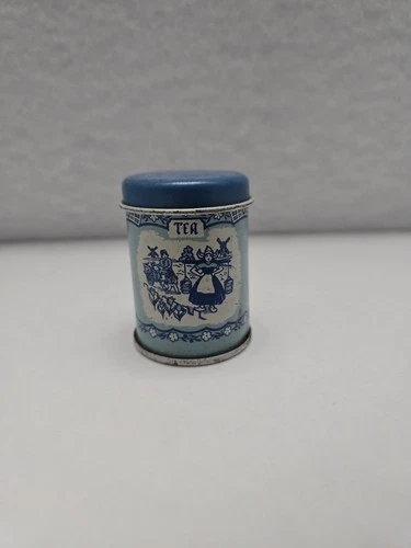 Vintage 1940s Wolverine Tin Canister Tea Tin Only From Kitchen Toy Set 2"