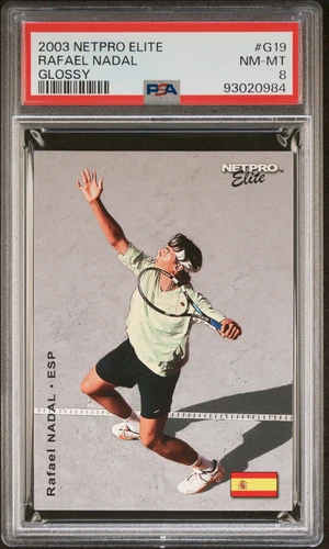 2003 NETPRO ELITE GLOSSY #G19 RAFAEL NADAL PSA 8