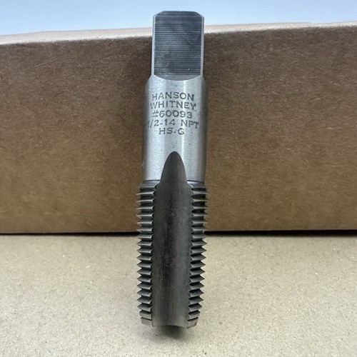 Hanson Whitney 1/2" - 14 NPT, HSG, 4 Flute, Plug Hand Tap #60093 Nice Shape