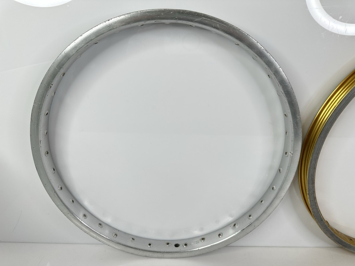 Vintage Araya 7C BMX Racing 20x1.75 Rim Set Silver Gold Japan HTF