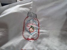 Finished Embroidery Hand Towel 17x28 White