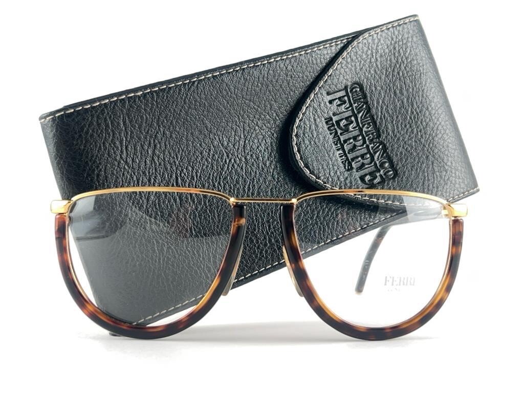 NEW VINTAGE GIANFRANCO FERRÉ RX GFF10 GOLD / TORTOISE 1990'S ITALY