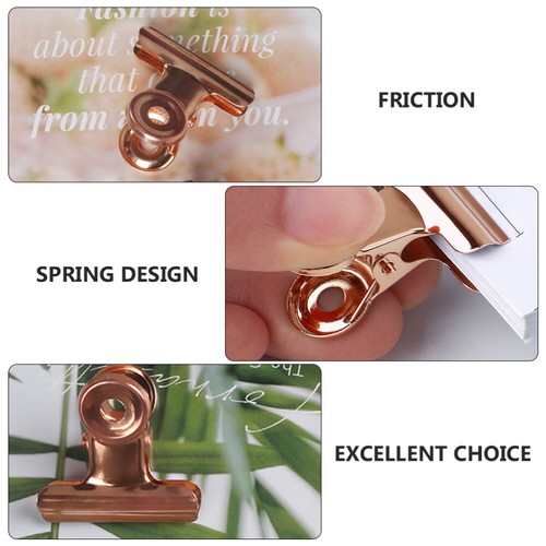 10Pcs Metal Grip Clips Stainless Steel Ticket Clips Stationery Bills - Picture 5 of 12