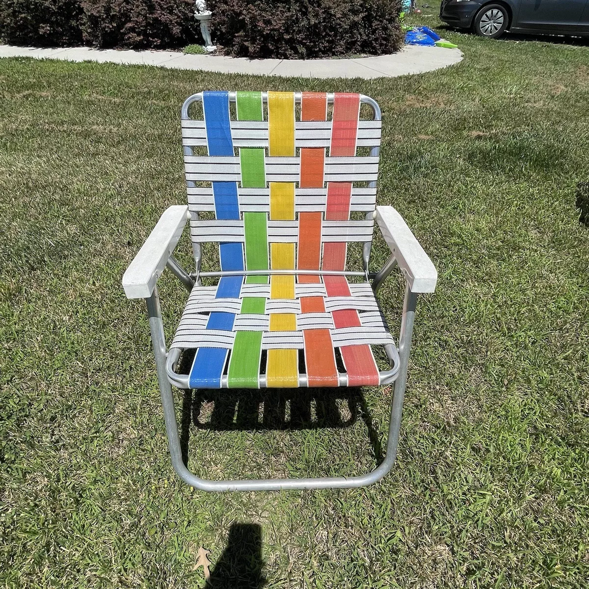 Vintage outdoor folding online chairs