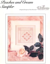 Victoria Sampler PEACHES AND CREAM SAMPLER Cross Stitch/SS Leaflet Onl hardanger
