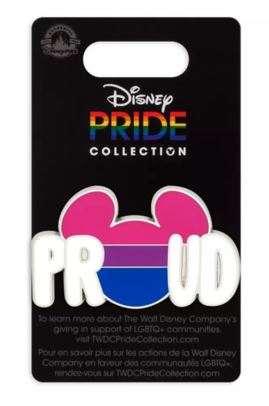 Disney Parks Mickey Proud Icon Pin Bisexual Flag Pride Collection