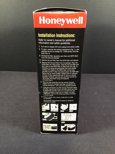 Prefiltro Honeywell Universal HEPA 38002 Carbono Activado Nuevo en Caja - Imagen 2 de 4
