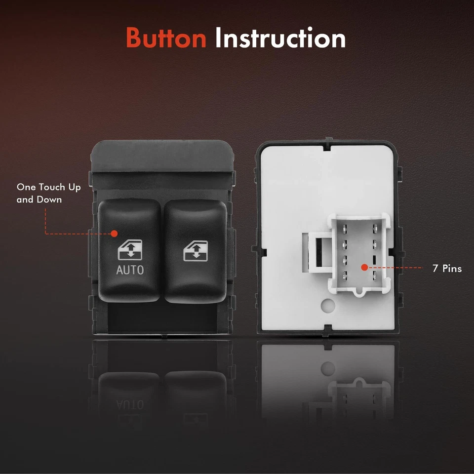 Interruptor maestro de ventana eléctrica para Chevrolet Cavalier 2000 2001 2002-2005 delantero izquierdo Foto 4 de 4