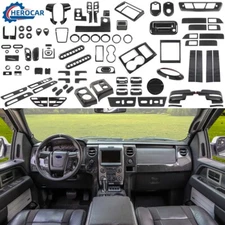 Carbon Fiber Steering Wheel Cover Trim Kit For Ford F150 Raptor 2009-2014 Access