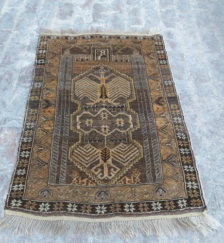 Vintage Afghan Prayer Rug Baloch Prayer Rug best thaimani Rug  130x91cm #66