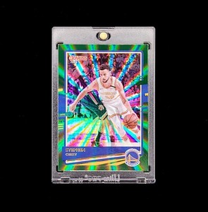 Stephen Curry 👀- 2020-21 NBA Donruss Green Laser Parallel Holo SP Warriors #41
