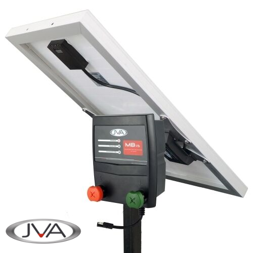JVA MB1.5 Mains Electric Fence Energizer plus JVA 20W Solar Kit - Picture 1 of 5