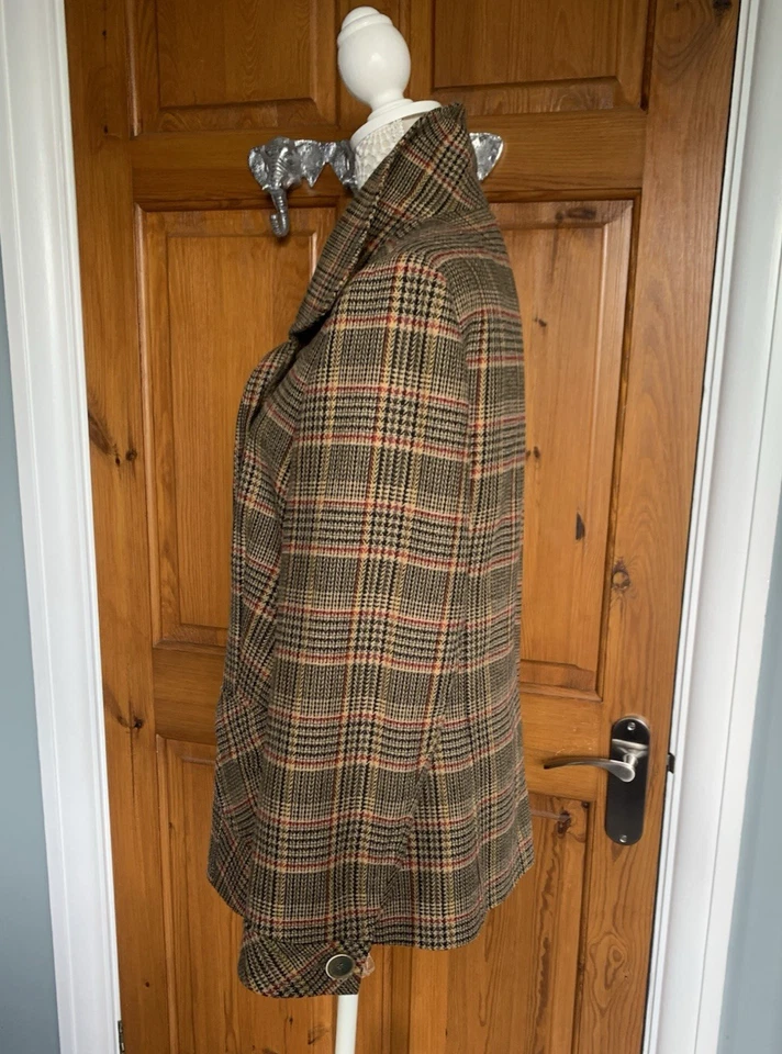 Ladies Jacket Part Wool by Kirsten Brown Mix Check Pattern Size 18 NWOT - Image 4 of 4