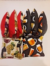 8 Cornhole Bag Set Corn Hole Wine Bottles and Beer Glasses