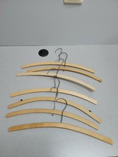 Vintage Woodens Flat Clothes Hangers 7 pc/lot