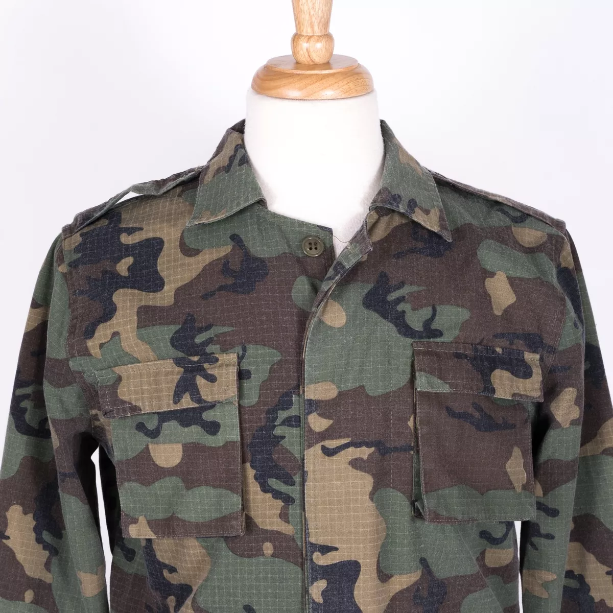Kanye West Yeezy Gold Print Pablo Camouflage Army Button Up Jacket