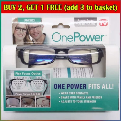 ONEPOWER One Power Auto Focus Presbyopi Reading Glasses Readers Adjustable 0.5-2.5 Unisex