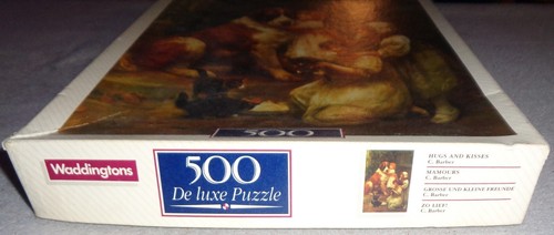 1991 Waddingtons De Luxe Puzzle Hugs & Kisses 500 Piece Jigsaw Complete - Picture 3 of 4