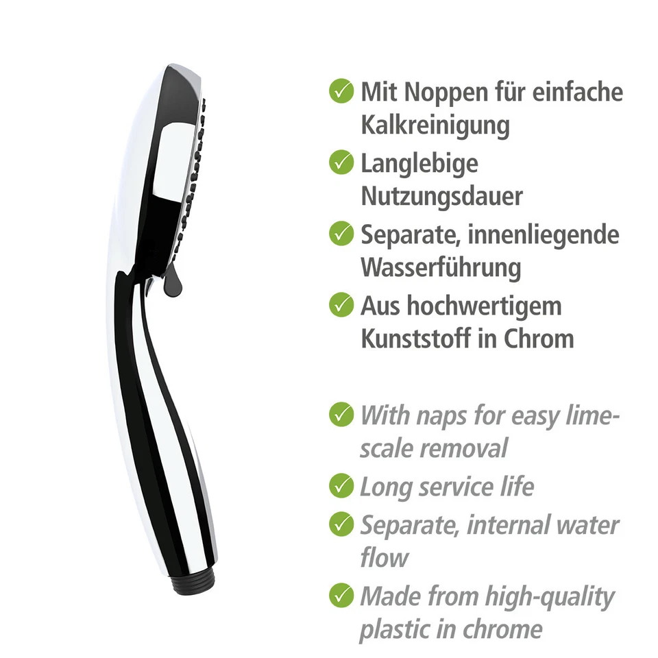 WENKO Duschkopf Basic Grau Ø10cm Brause Kopf Dusche Bad Wellness-Oase Brausekopf - Bild 4 von 4