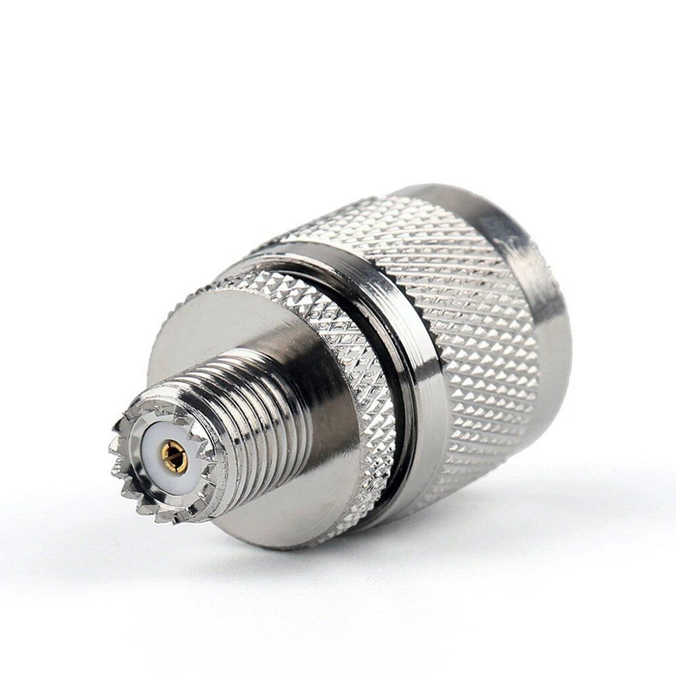 UHF PL-259 Male to Mini-UHF Female RF Ham Radio Antenna Coax Adapter Connector - Image 2 of 2