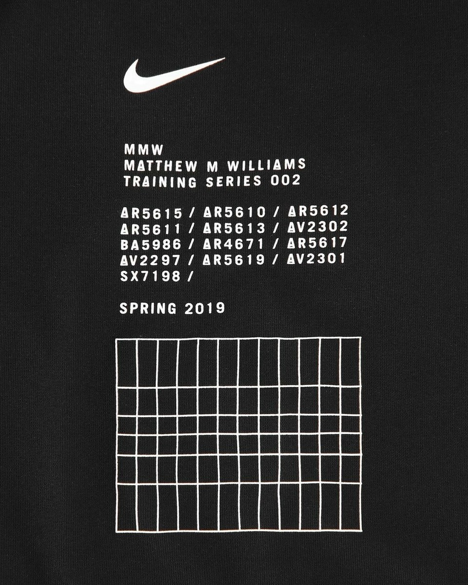 NIKE X MATTHEW WILLIAMS BERYLLIUM TEE |BQ8039 010| MMW DRI-FIT T