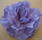4" Lavender Poly Silk True Touch Carnation Flower Hair Clip,Bridal,Dance,Prom — photo 1